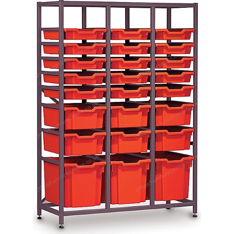 Gratnells 3 Column Midi 24 Tray Storage Rack