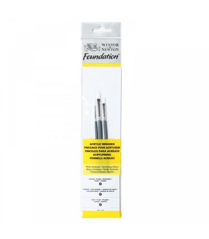 Winsor and Newton Acrylic Foundation Brush set 3