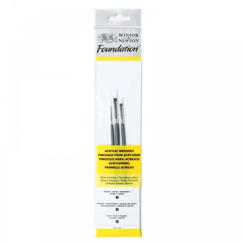 Winsor and Newton Acrylic Foundation Brush set 3