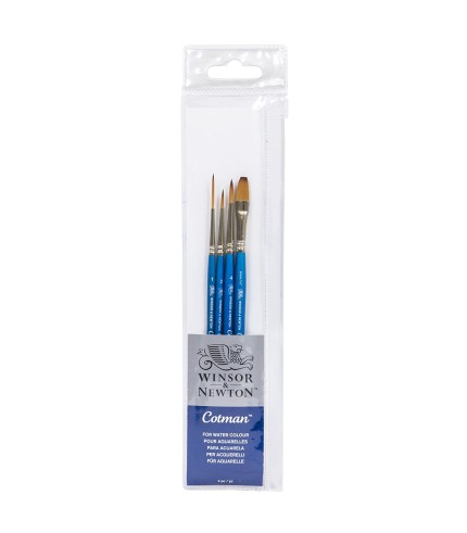 Winsor and Newton "Cotman" Brush Short Handle (Pack of 4)