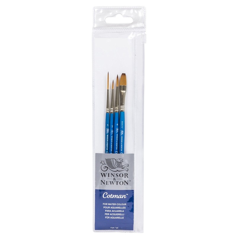 Winsor and Newton "Cotman" Brush Short Handle (Pack of 4)