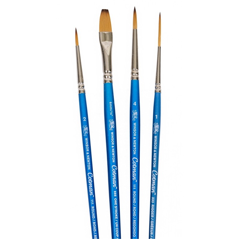 Winsor and Newton "Cotman" Brush Short Handle (Pack of 4)