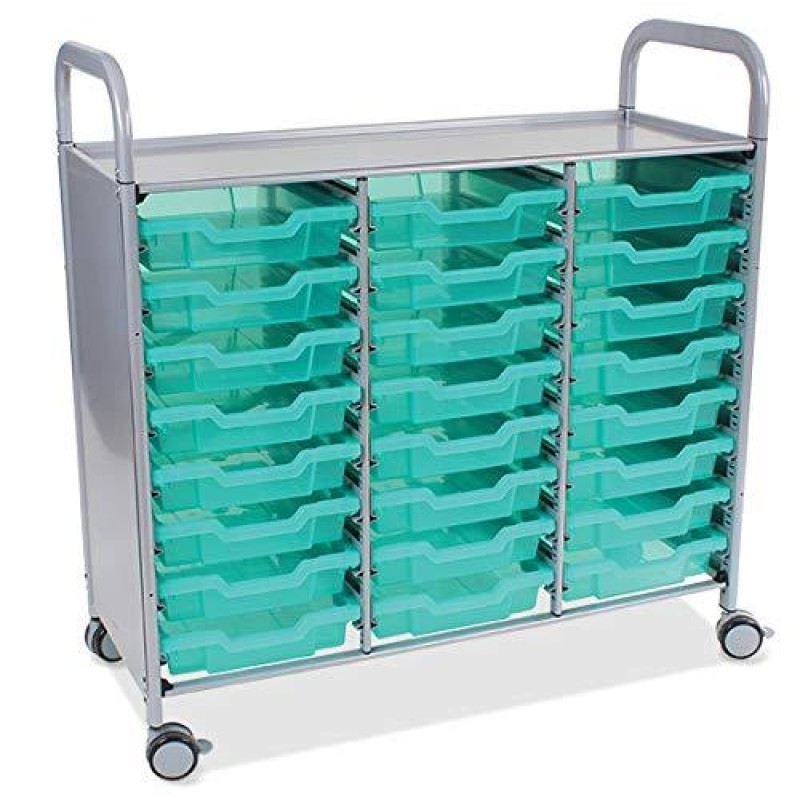 Callero Treble plus antimicrobial set in silver w/ 24 shallow F1 kiwi trays