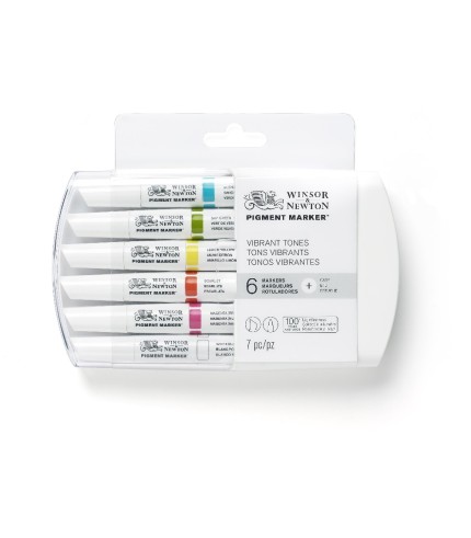 Winsor and Newton Pigment Marker Vibrant Tones set of 6