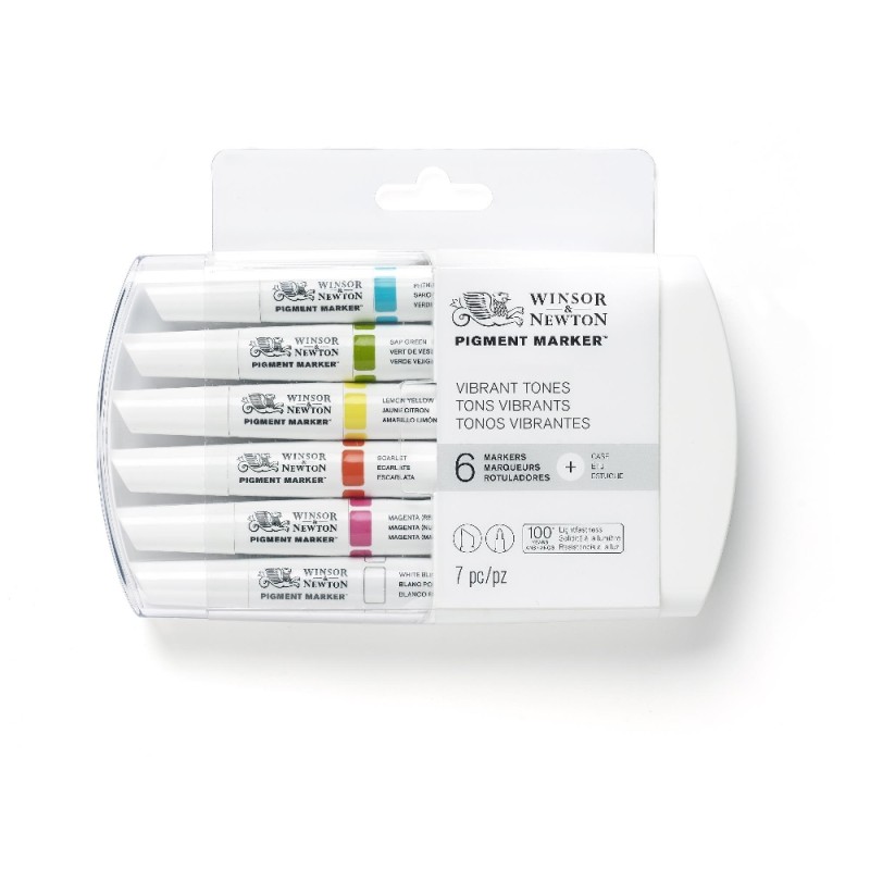 Winsor and Newton Pigment Marker Vibrant Tones set of 6