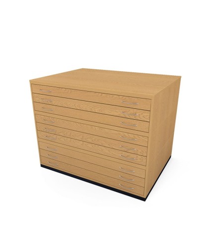 A0 9 Drawer Traditional Wooden Plan Chest