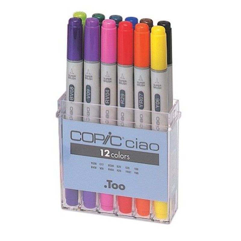 COPIC CIAO 12pc  Basic Set